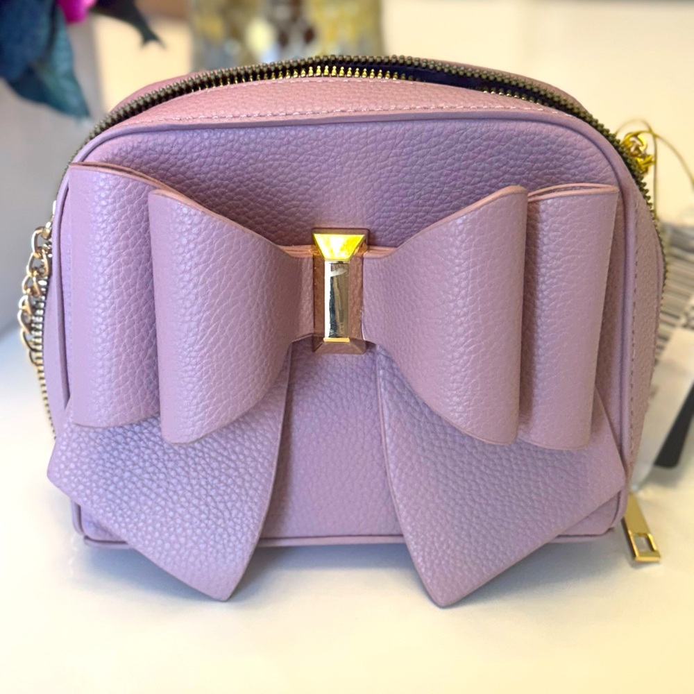 CHLOE BOW Vegan Mini Crossbody Bag | Indian Pink | NWT
